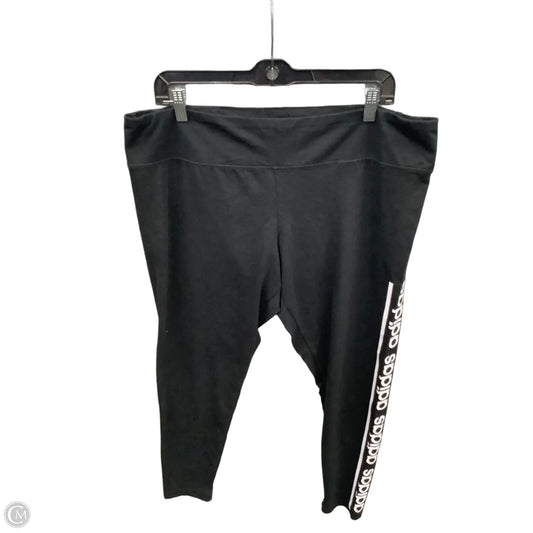 Athletic Leggings By Adidas In Black, Size: 2x