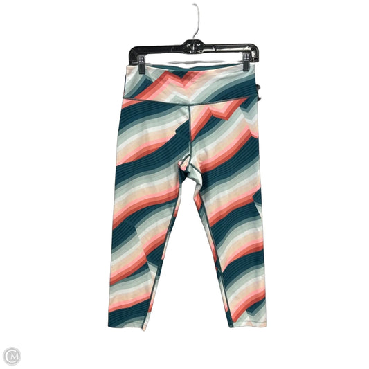 Athletic Leggings Capris By Calvin Klein Performance In Green & Pink, Size: L
