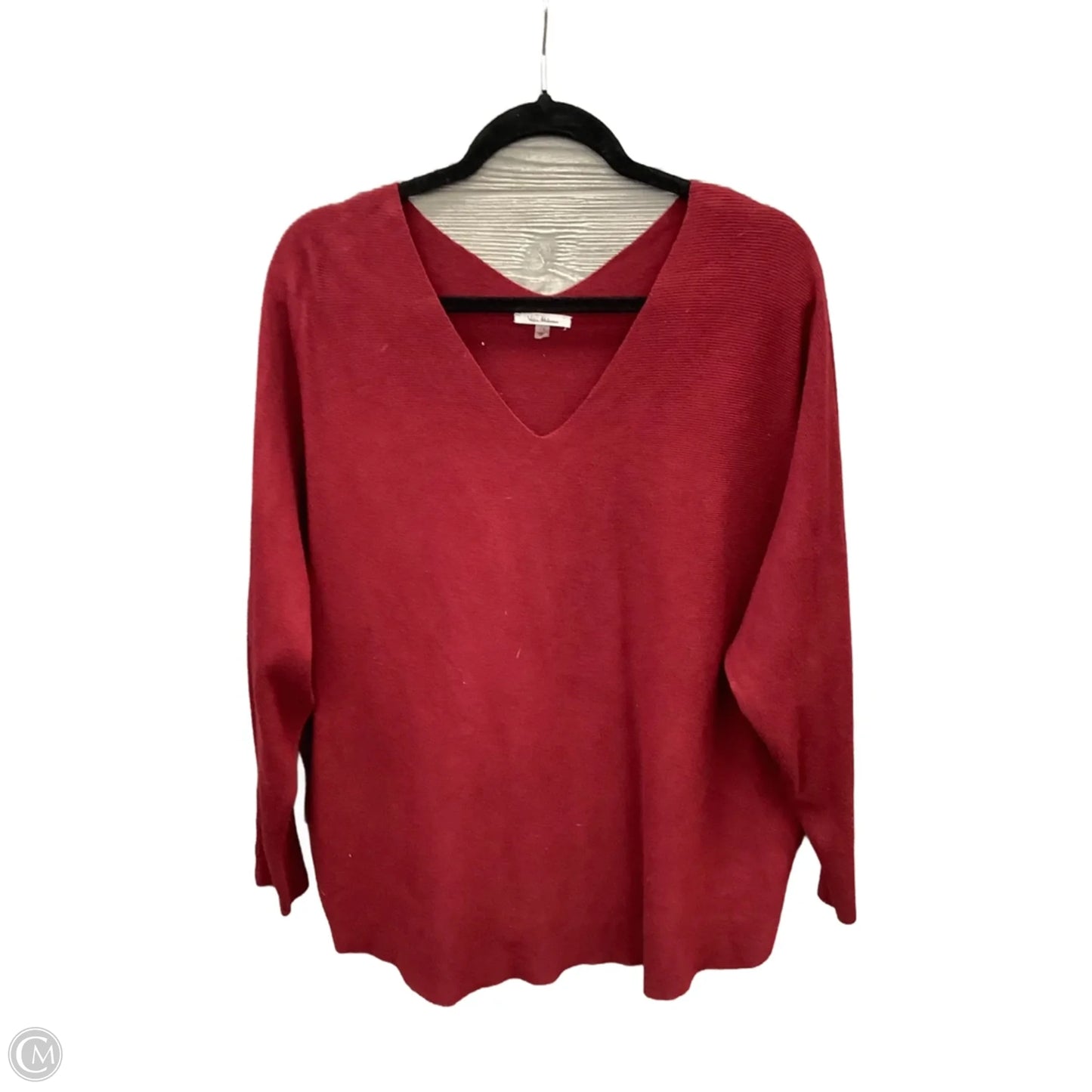 Top Long Sleeve By Vila Milano In Red, Size: 1x