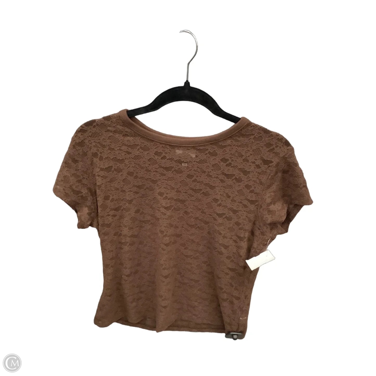 Top Short Sleeve By Aerie In Brown, Size: M