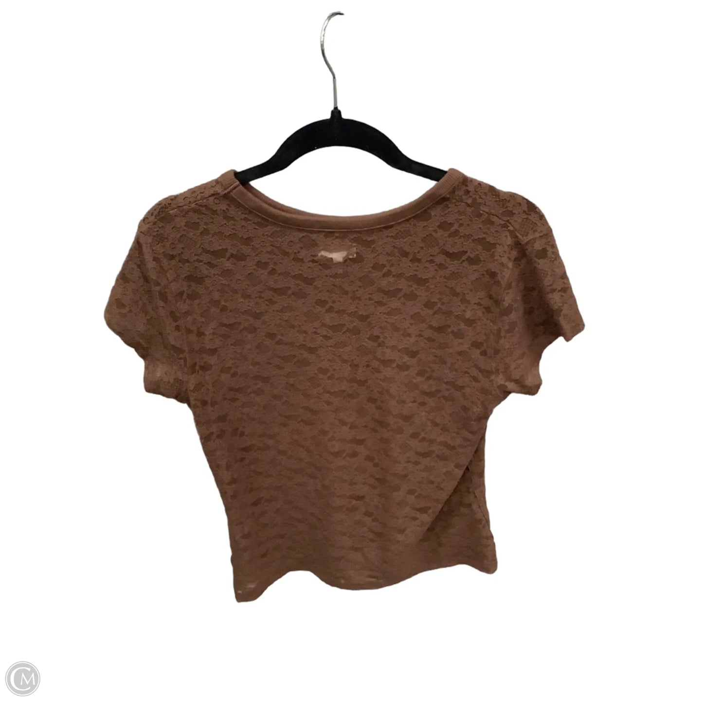 Top Short Sleeve By Aerie In Brown, Size: M