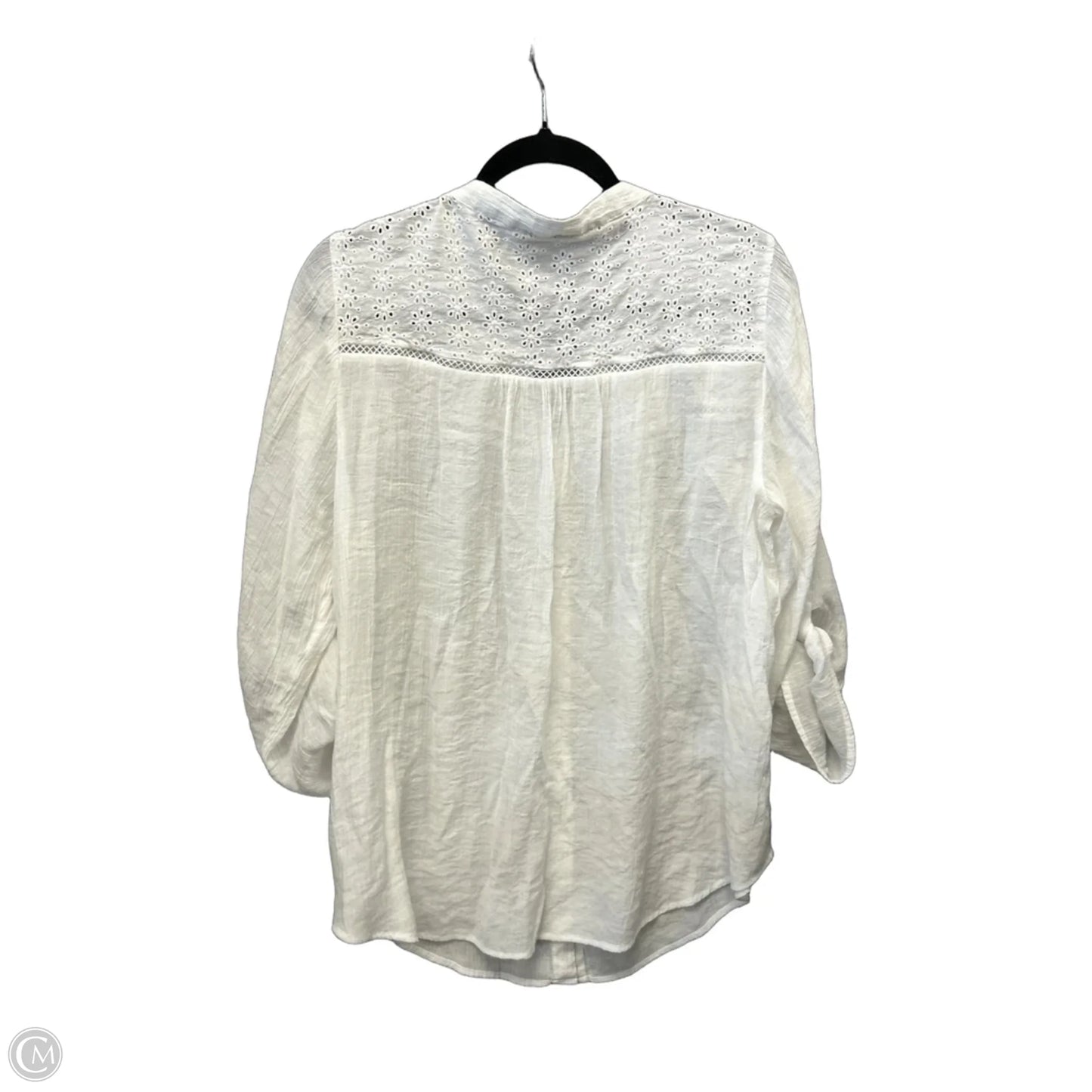 Top 3/4 Sleeve By Indigo Rose In White, Size: 2x