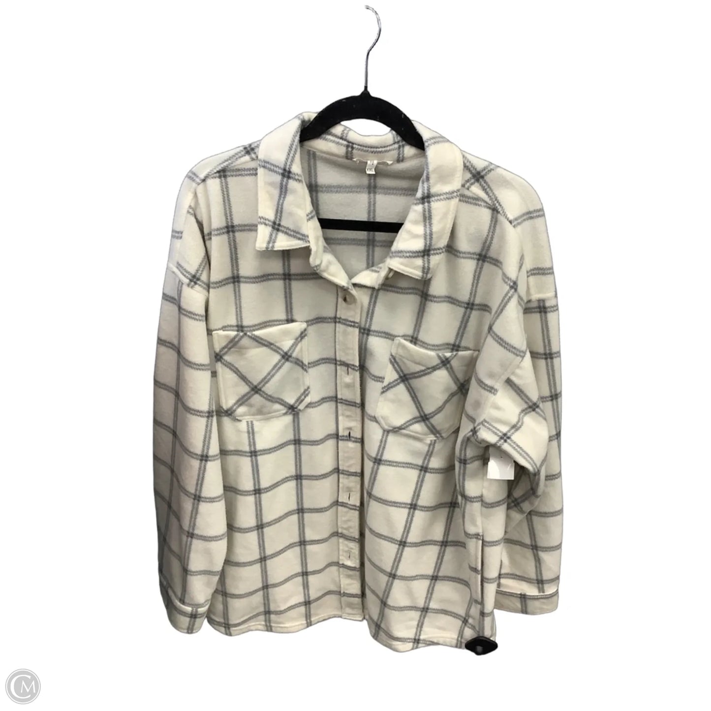 Jacket Shirt By Maurices In White, Size: Xxl