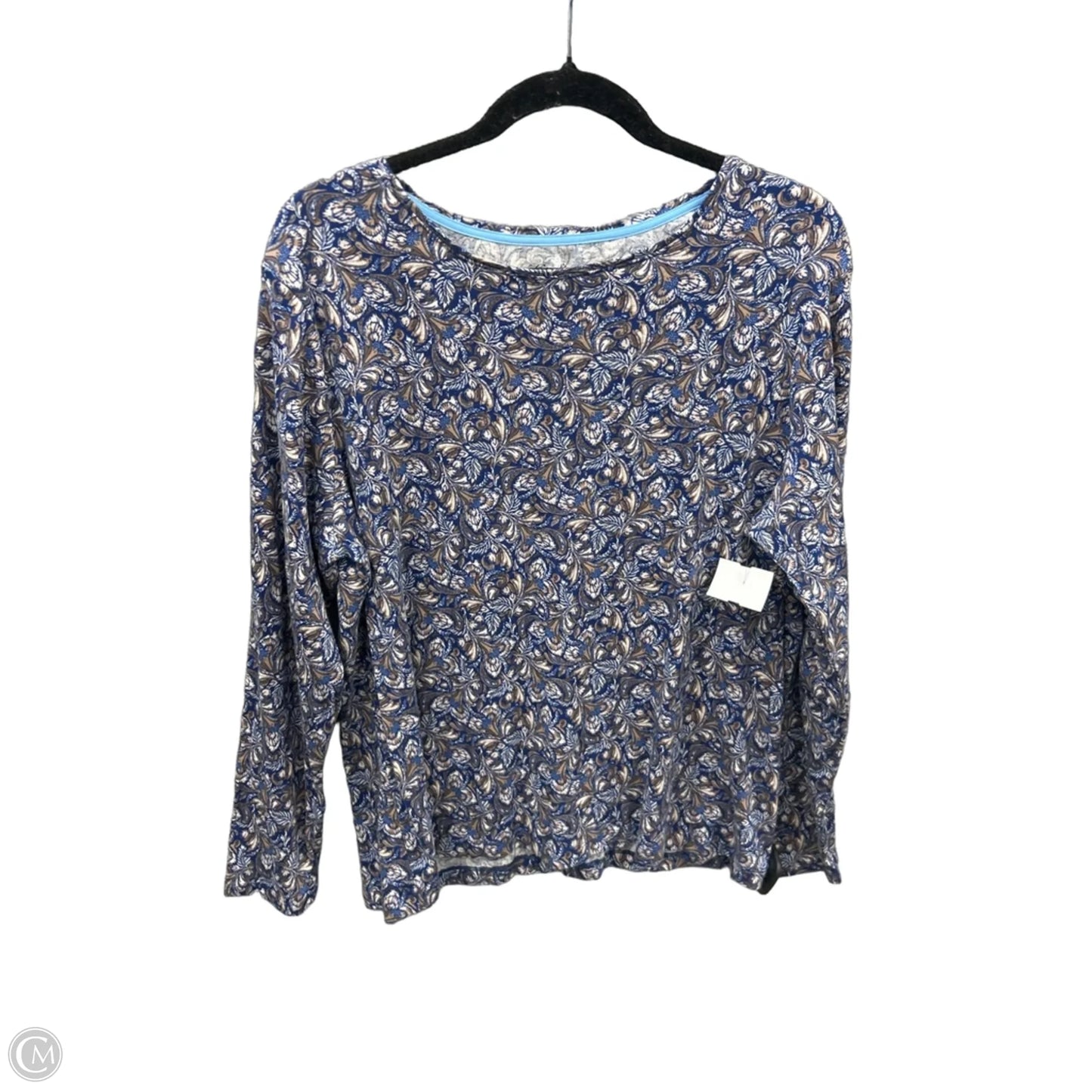 Top Long Sleeve By Croft And Barrow In Blue, Size: Xxl