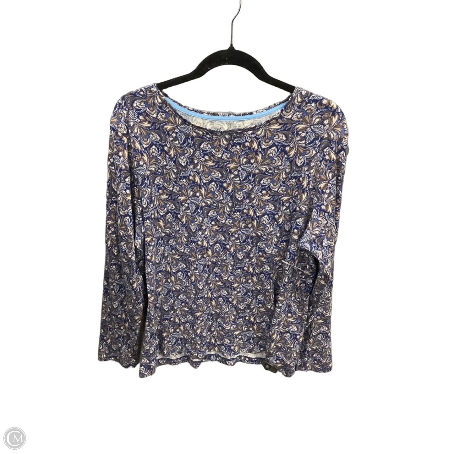 Top Long Sleeve By Croft And Barrow In Blue, Size: Xxl