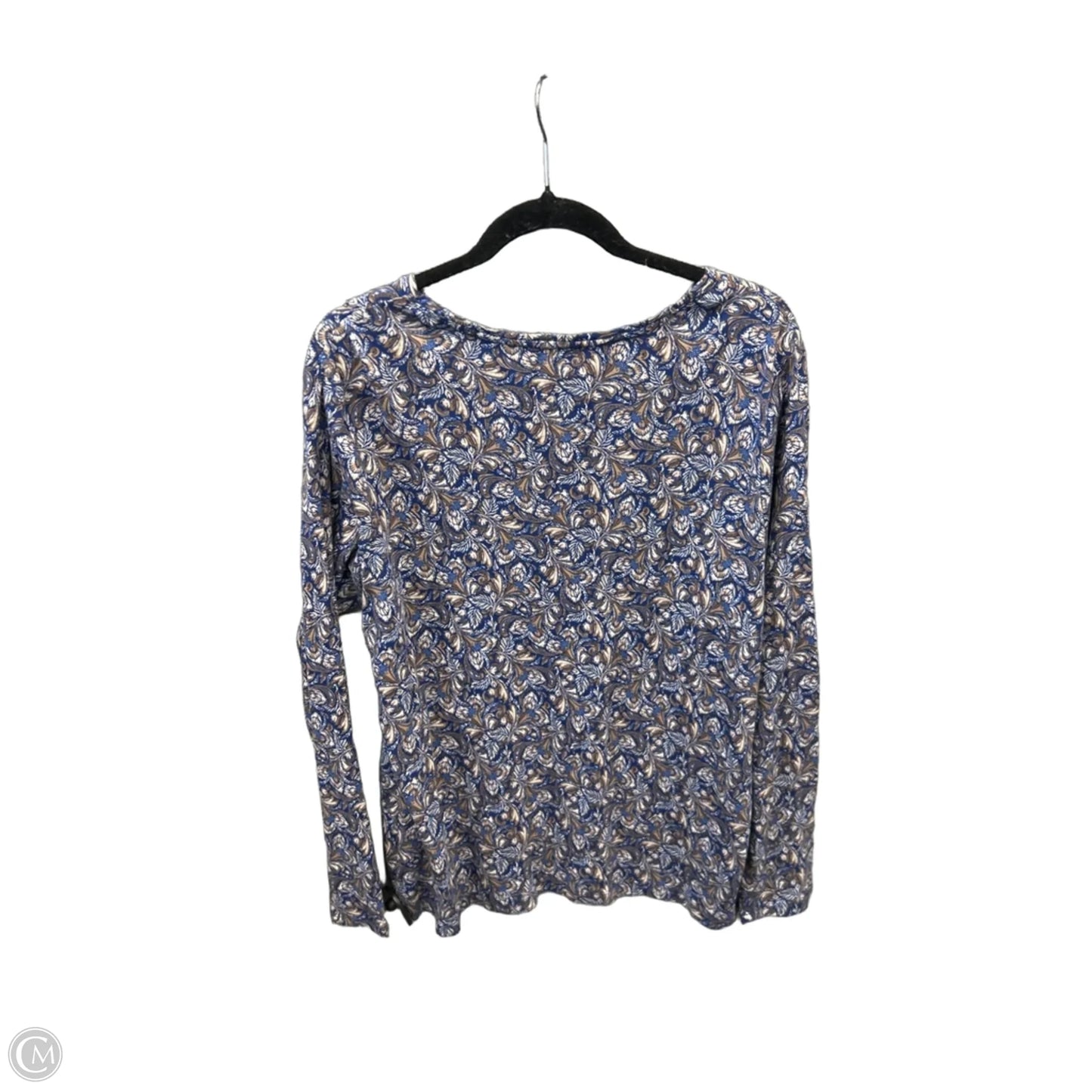 Top Long Sleeve By Croft And Barrow In Blue, Size: Xxl