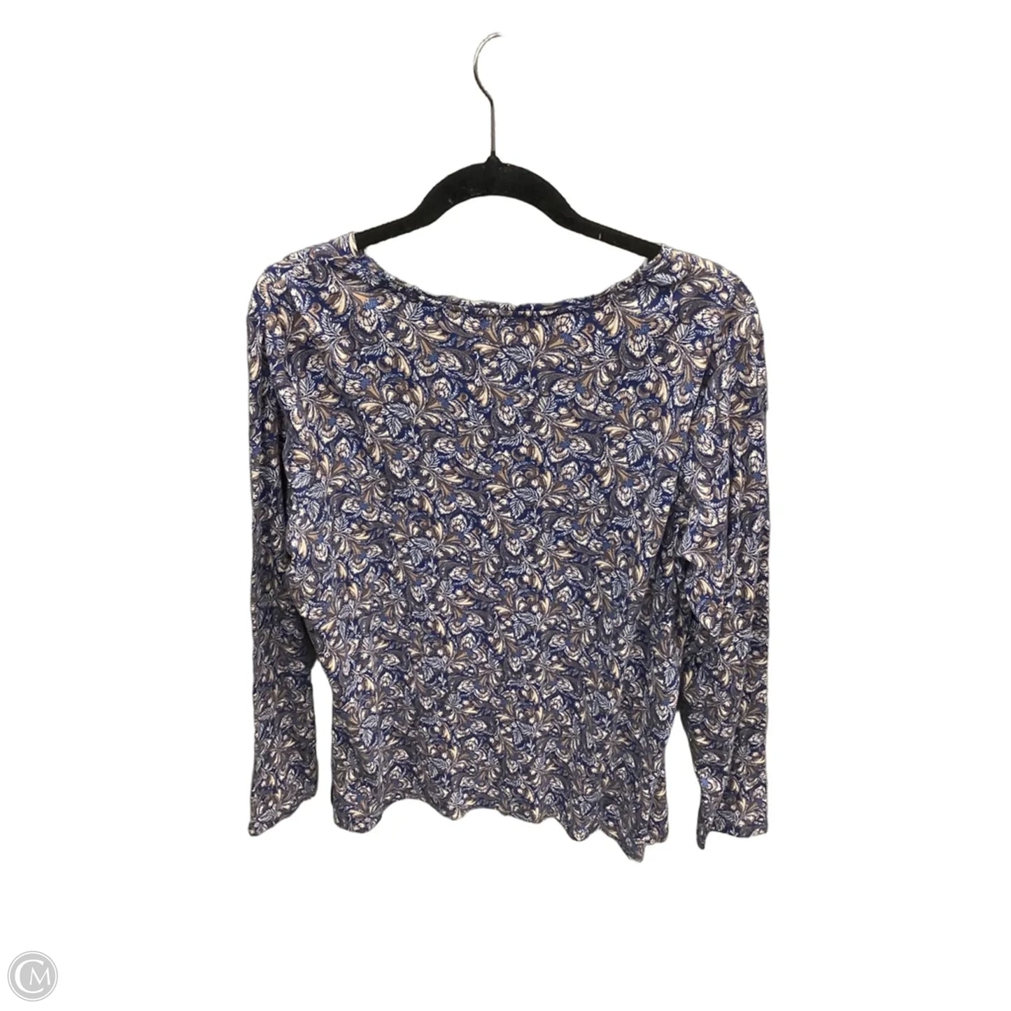 Top Long Sleeve By Croft And Barrow In Blue, Size: Xxl