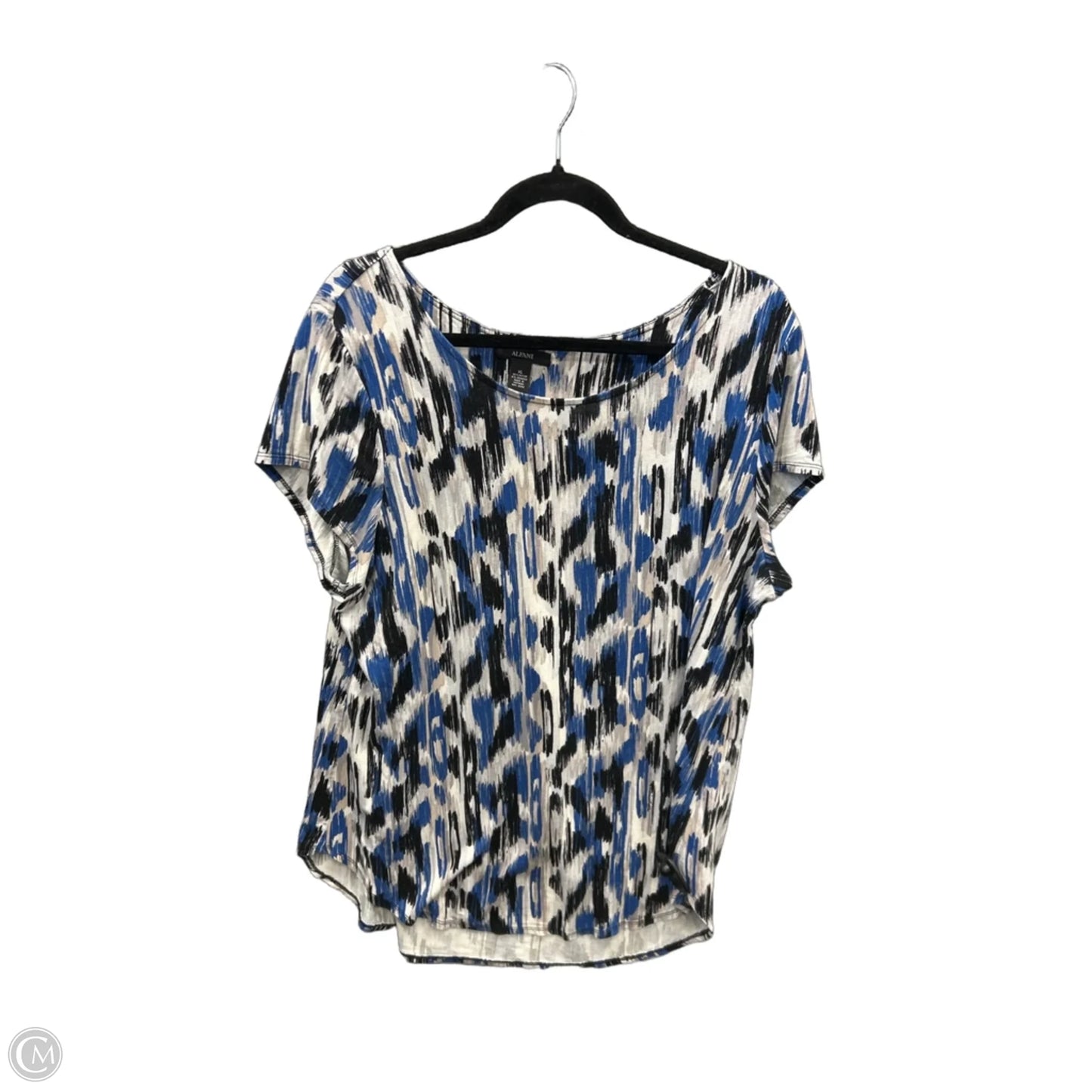 Tunic Short Sleeve By Alfani In Blue, Size: Xl