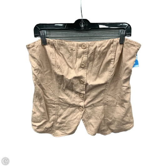 Top Sleeveless By Wild Fable In Tan, Size: L