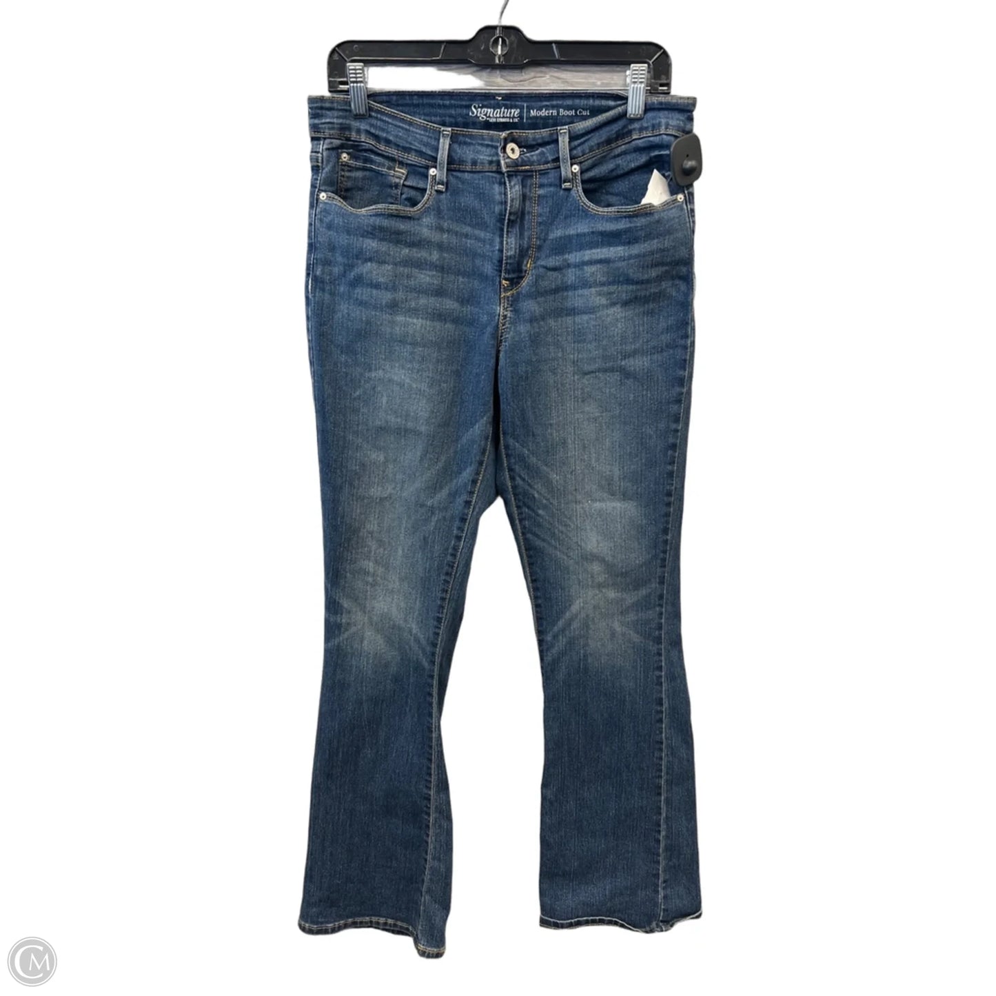 Jeans Boot Cut By Levis Signature In Blue Denim, Size: 8
