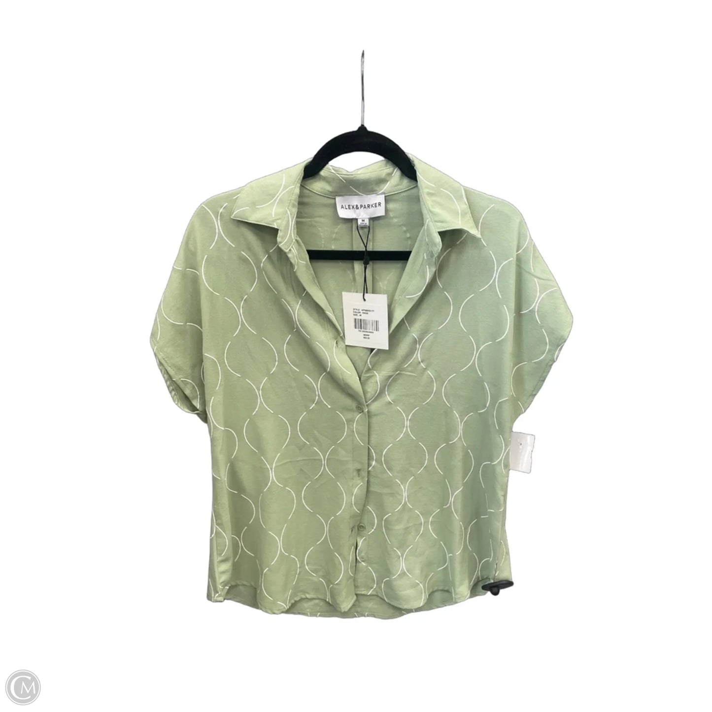 Top Short Sleeve By Clothes Mentor In Green, Size: M