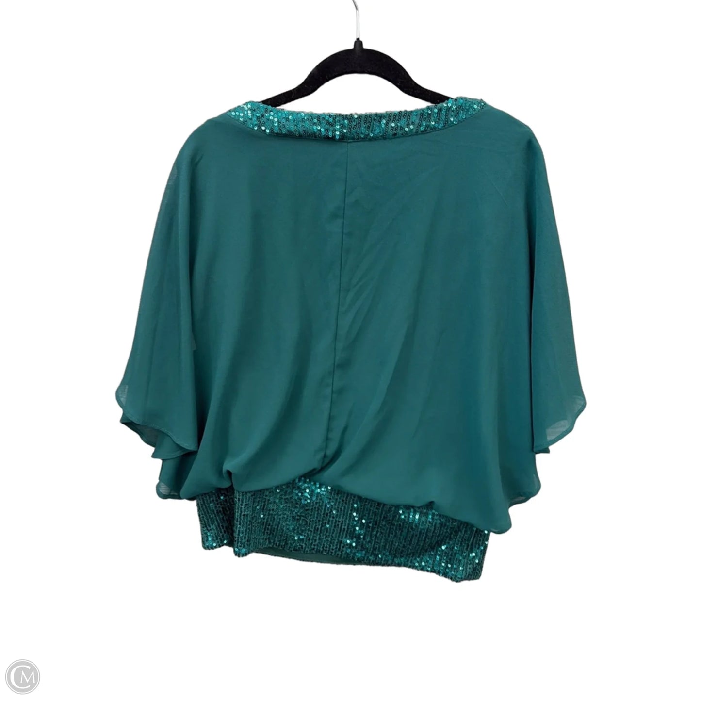Blouse Long Sleeve By Clothes Mentor In Green, Size: L