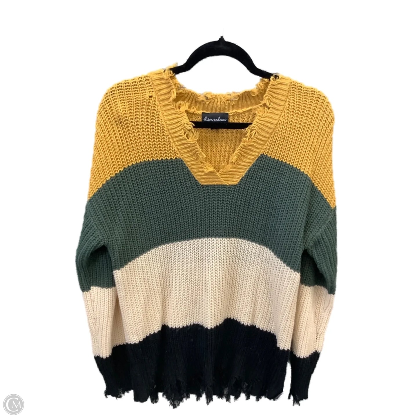 Sweater By Clothes Mentor In Yellow, Size: L