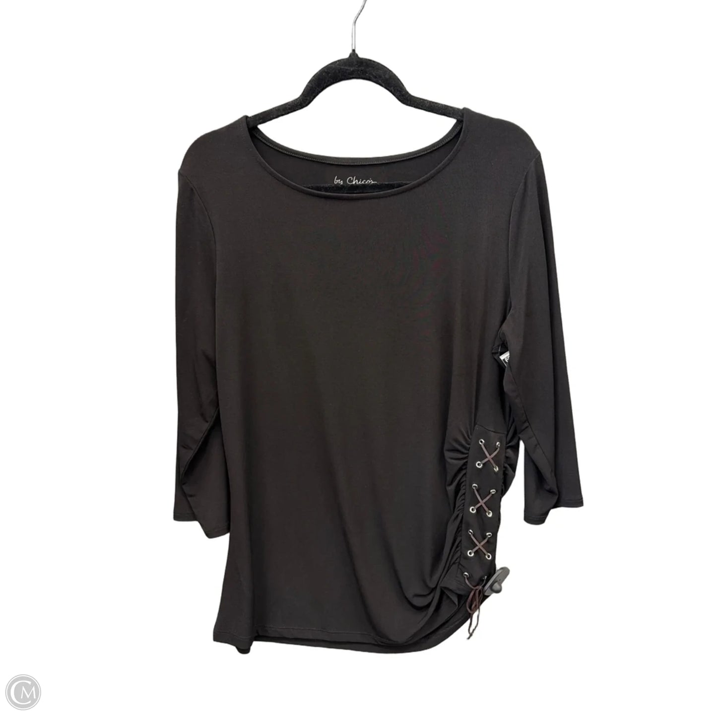 Tunic Long Sleeve By Chicos In Black, Size: L