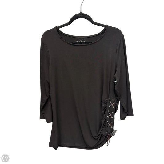 Tunic Long Sleeve By Chicos In Black, Size: L