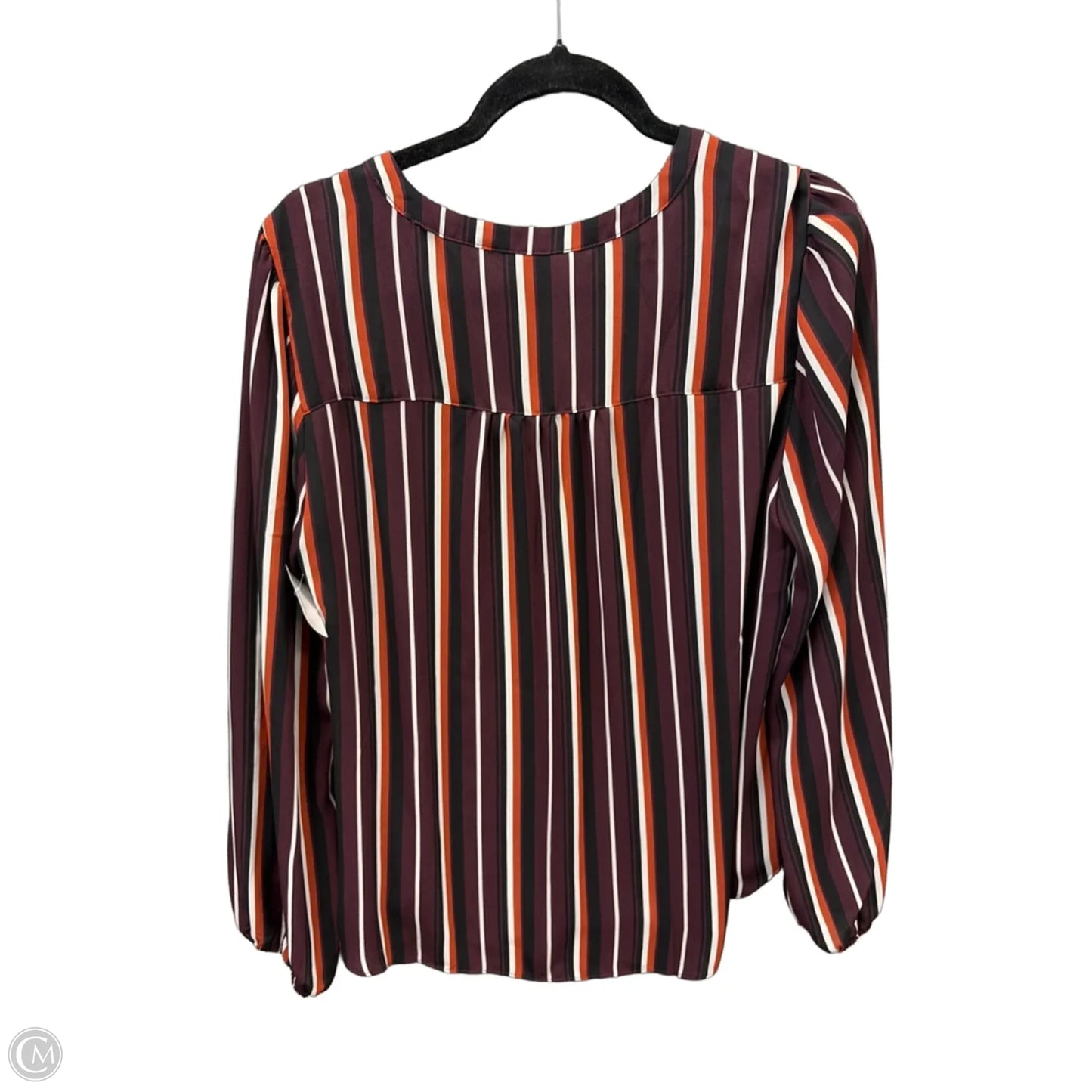 Tunic Long Sleeve By Maurices In Striped Pattern, Size: L