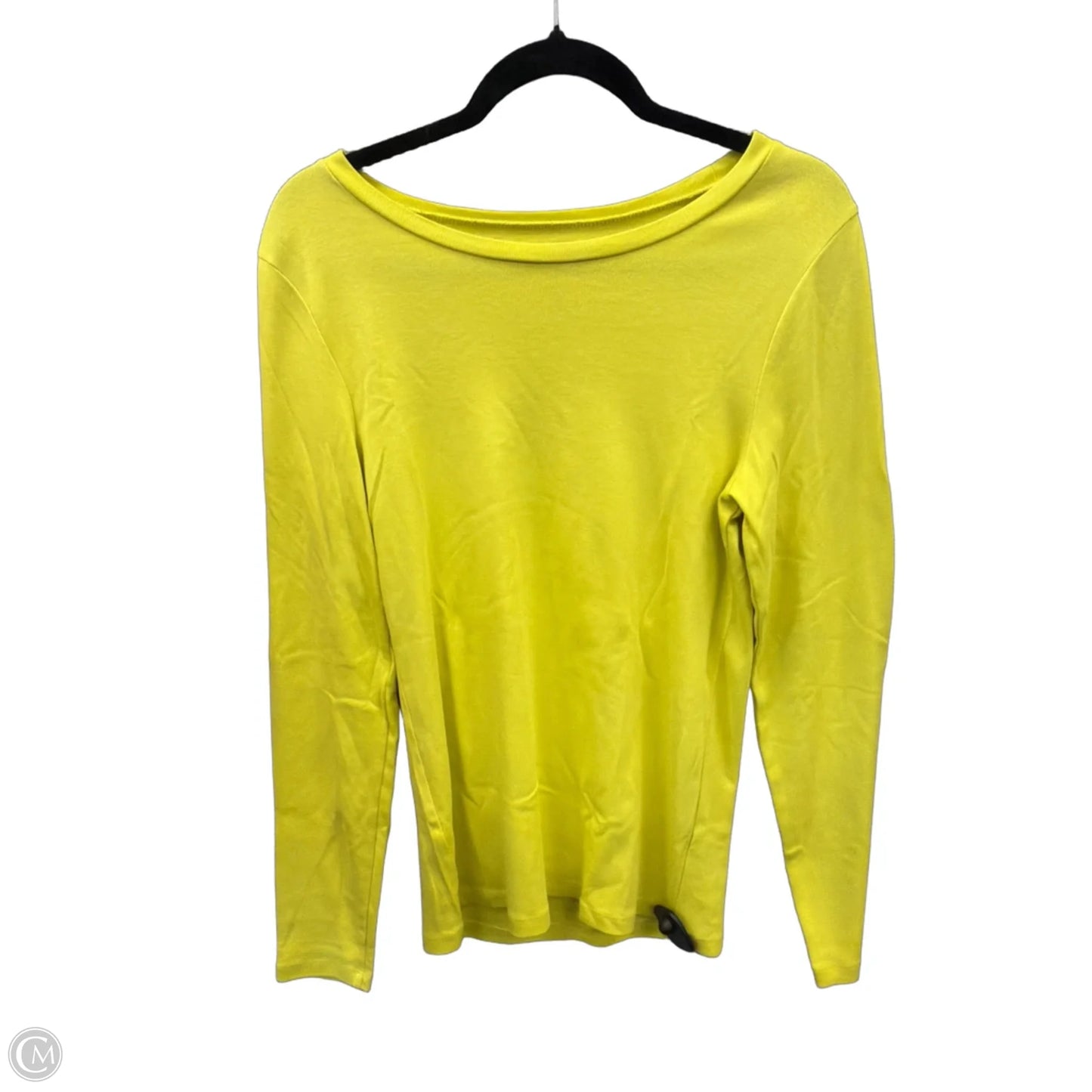 Top Long Sleeve Basic By J. Crew In Yellow, Size: Xl