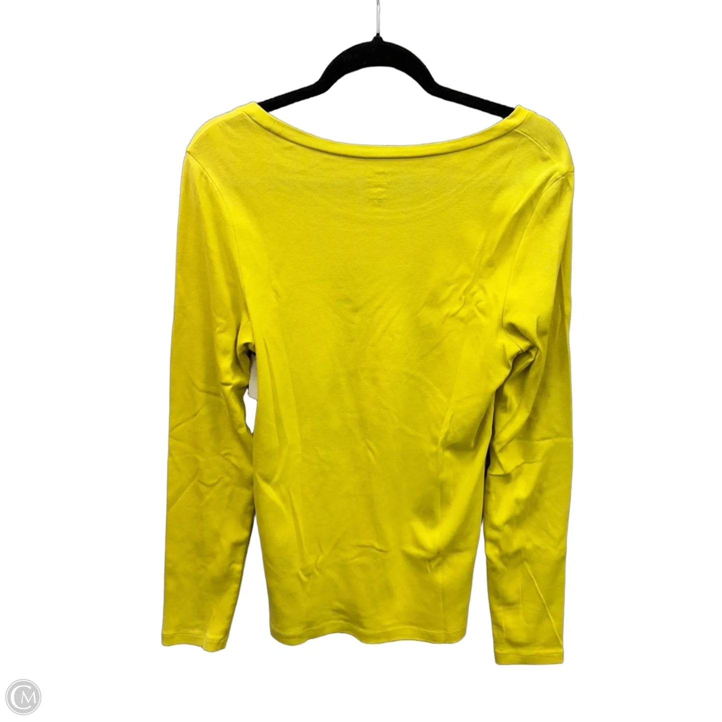 Top Long Sleeve Basic By J. Crew In Yellow, Size: Xl