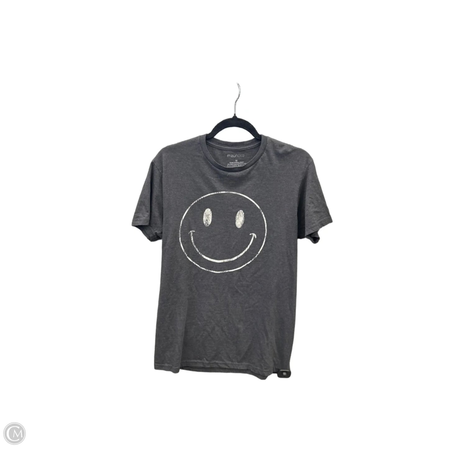 Top Short Sleeve By Maurices In Grey, Size: M