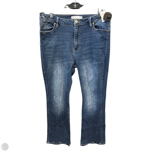 Jeans Boot Cut By Kancan In Blue Denim, Size: 12