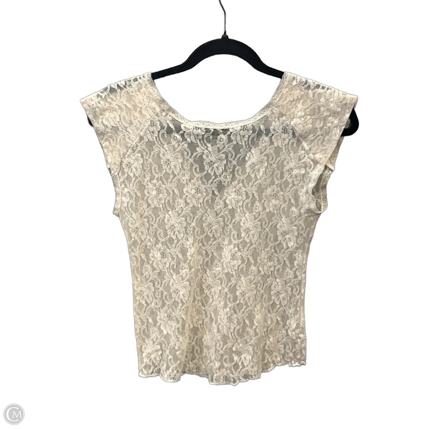 Top Short Sleeve By Clothes Mentor In Cream, Size: S