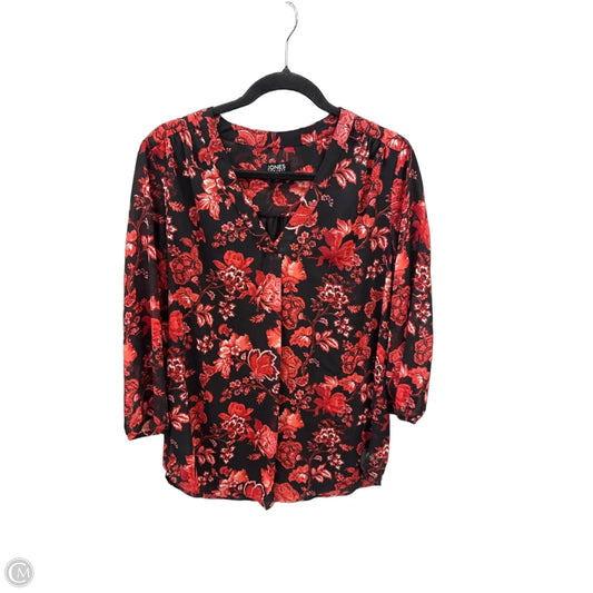 Blouse Long Sleeve By Jones New York In Red, Size: M