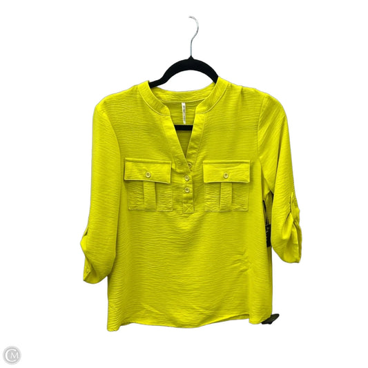 Top 3/4 Sleeve By Clothes Mentor In Yellow, Size: S