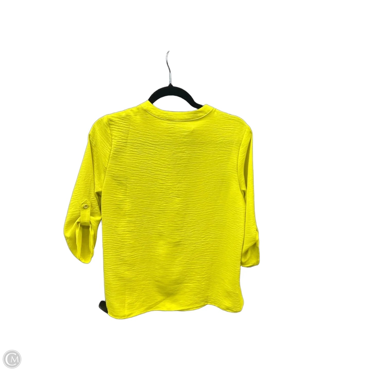 Top 3/4 Sleeve By Clothes Mentor In Yellow, Size: S