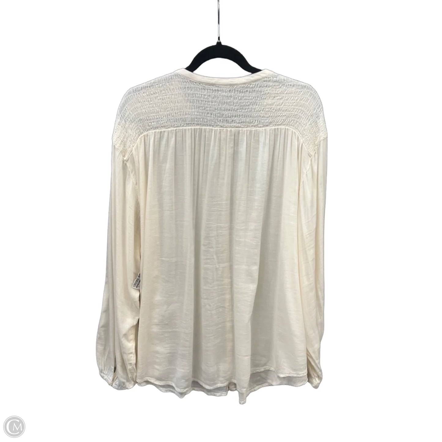 Top Long Sleeve By Old Navy In Cream, Size: Xxl