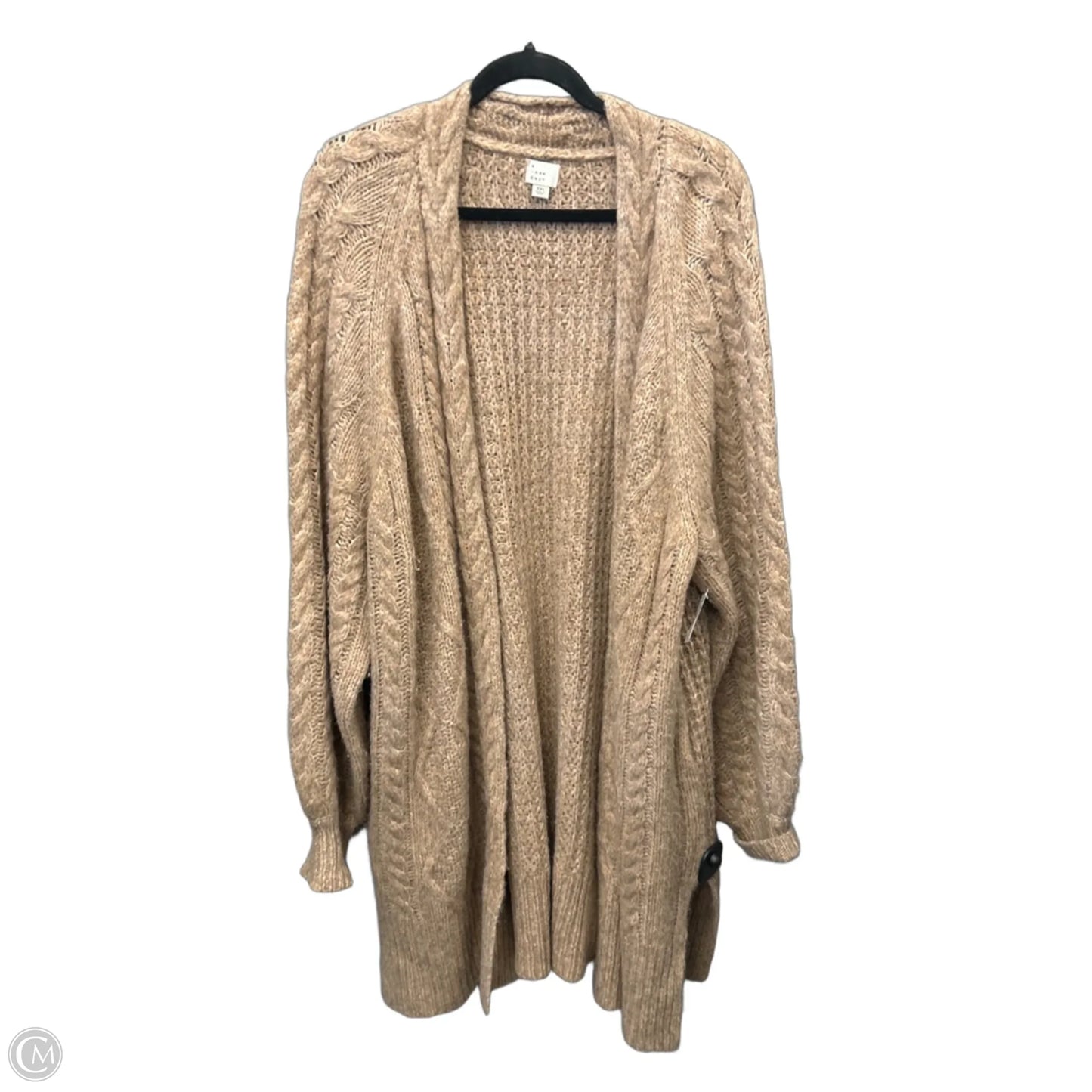Sweater Cardigan By A New Day In Brown, Size: Xxl