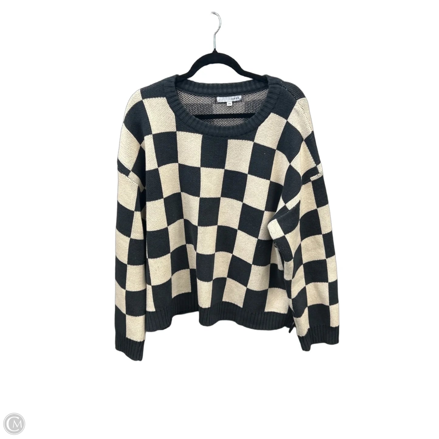 Sweater By Baltic Born In Checkered Pattern, Size: 2x