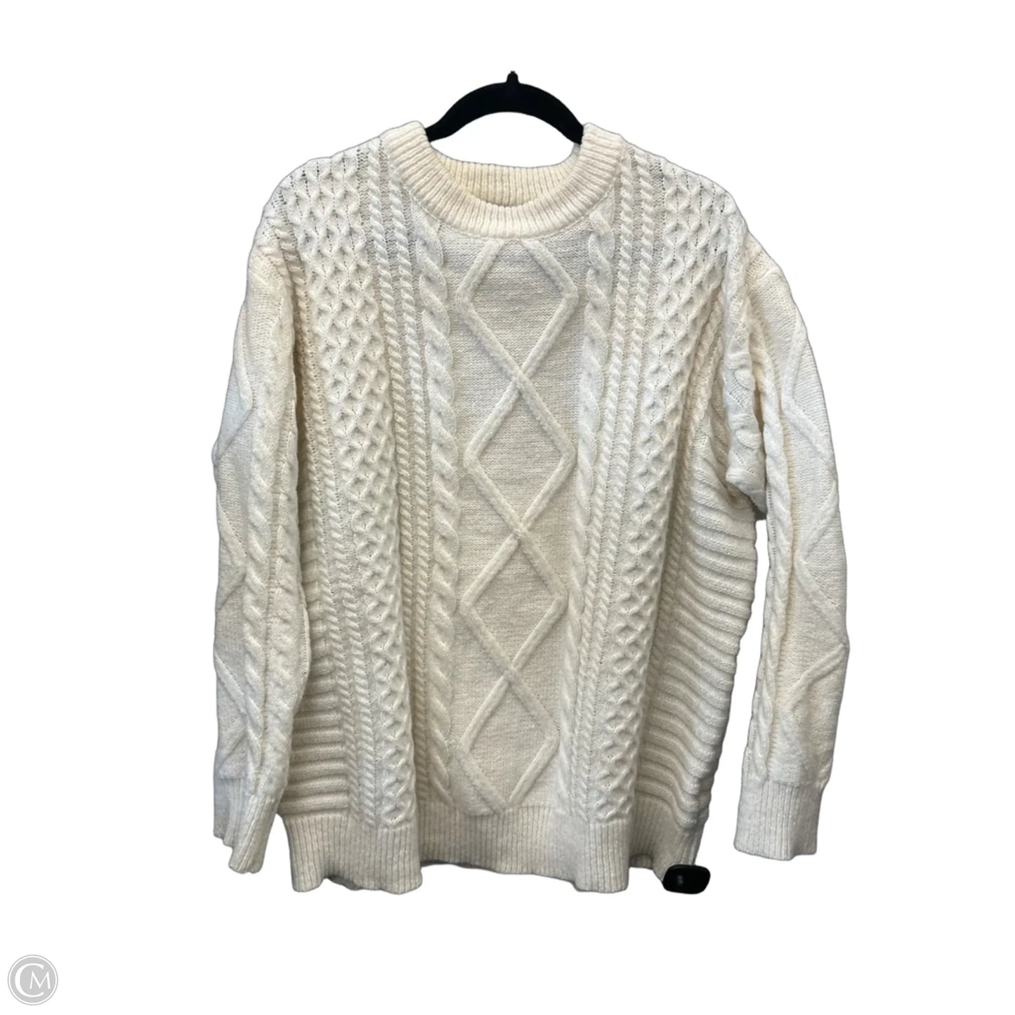 Sweater By Clothes Mentor In Cream, Size: Xl