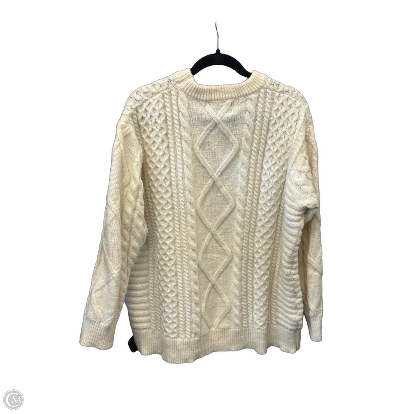 Sweater By Clothes Mentor In Cream, Size: Xl