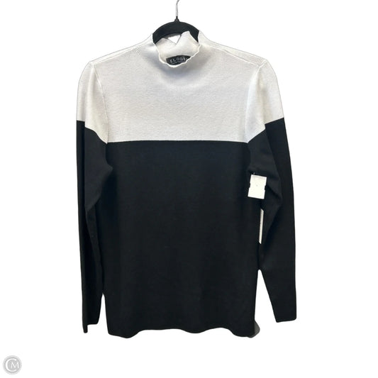 Sweater By Eloquii In Black & White, Size: Xxl