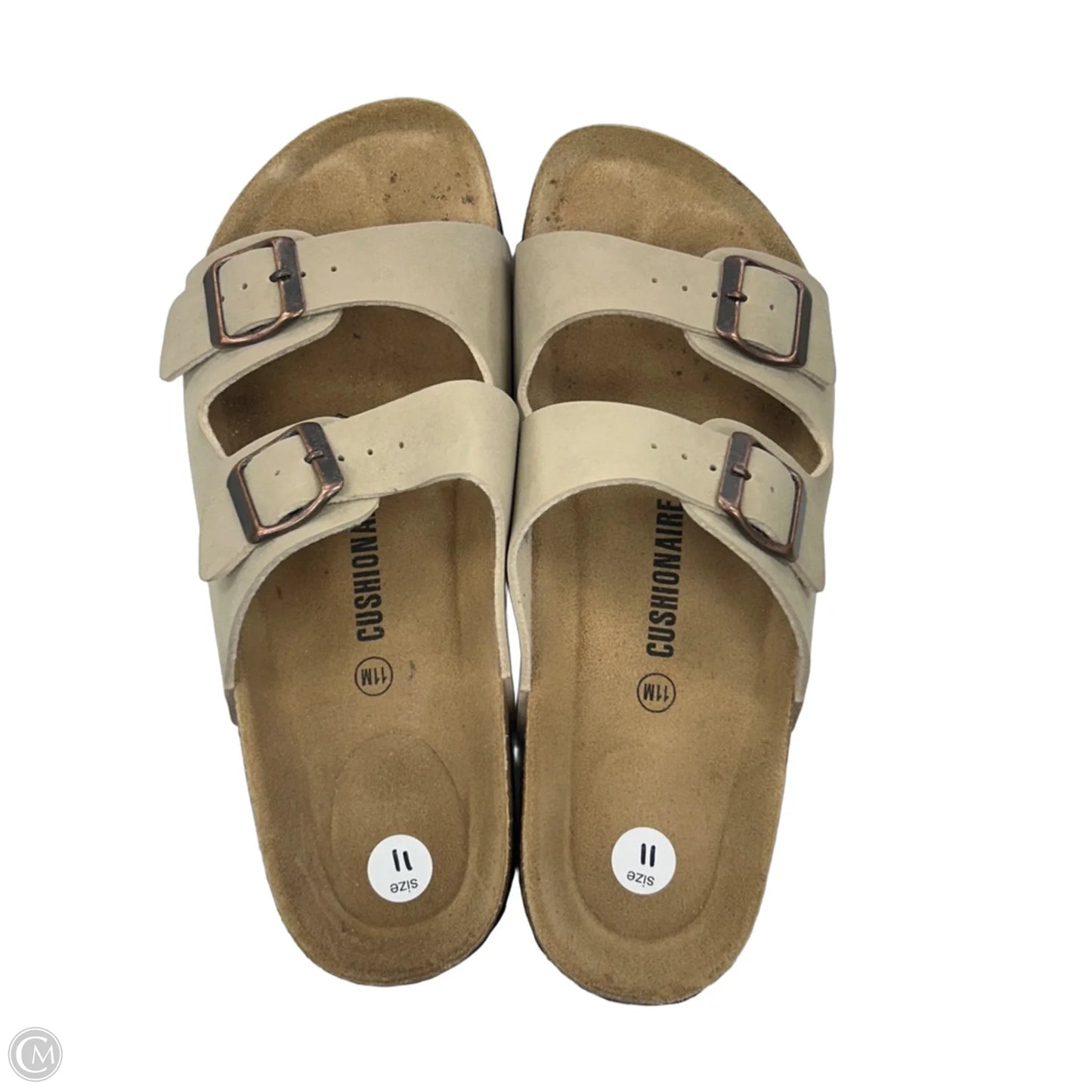 Sandals Flats By Cushionaire In Cream, Size: 11