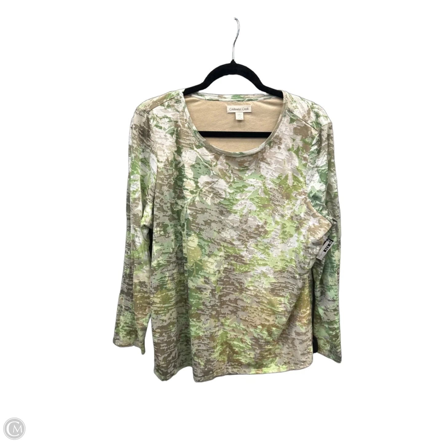Top Long Sleeve By Coldwater Creek In Green, Size: 1x