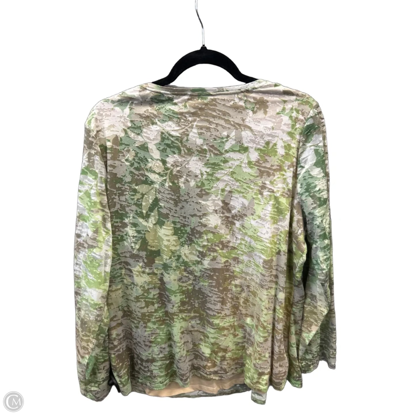 Top Long Sleeve By Coldwater Creek In Green, Size: 1x