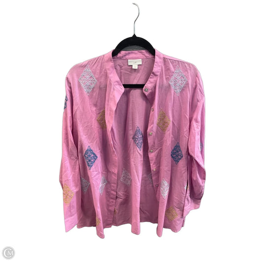 Top Long Sleeve By J. Jill In Pink, Size: M