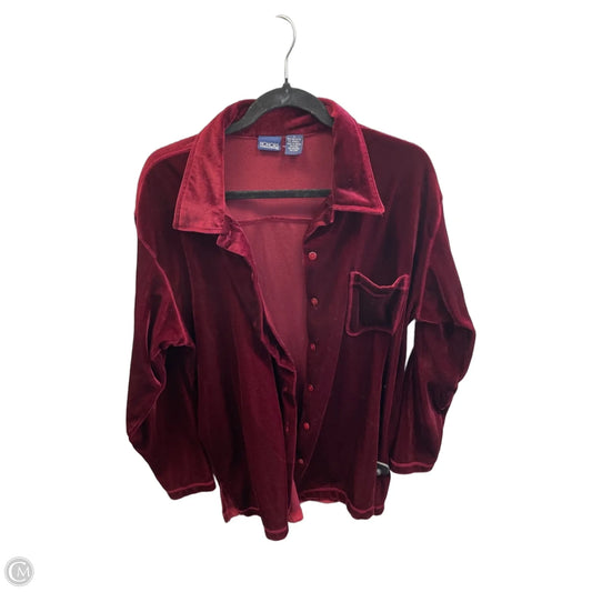 Top Long Sleeve By Honors In Red, Size: L