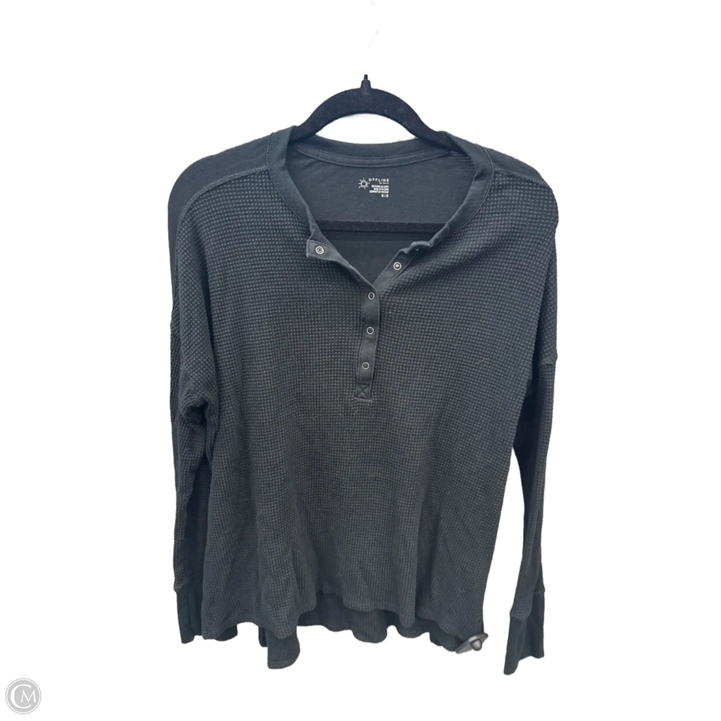 Top Long Sleeve By Offline By Aerie In Black, Size: M
