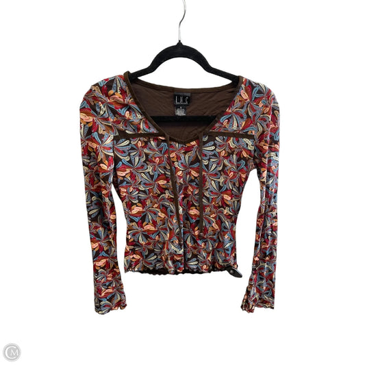 Top Long Sleeve By International Concepts In Multi-colored, Size: S
