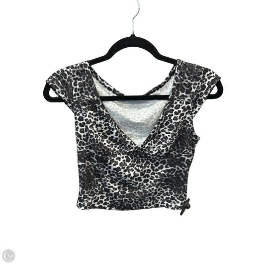 Top Short Sleeve By Shein In Animal Print, Size: S