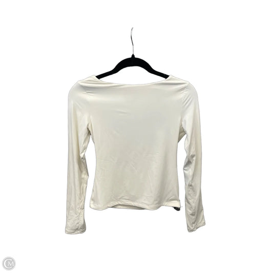 Top Long Sleeve Basic By Clothes Mentor In White, Size: S