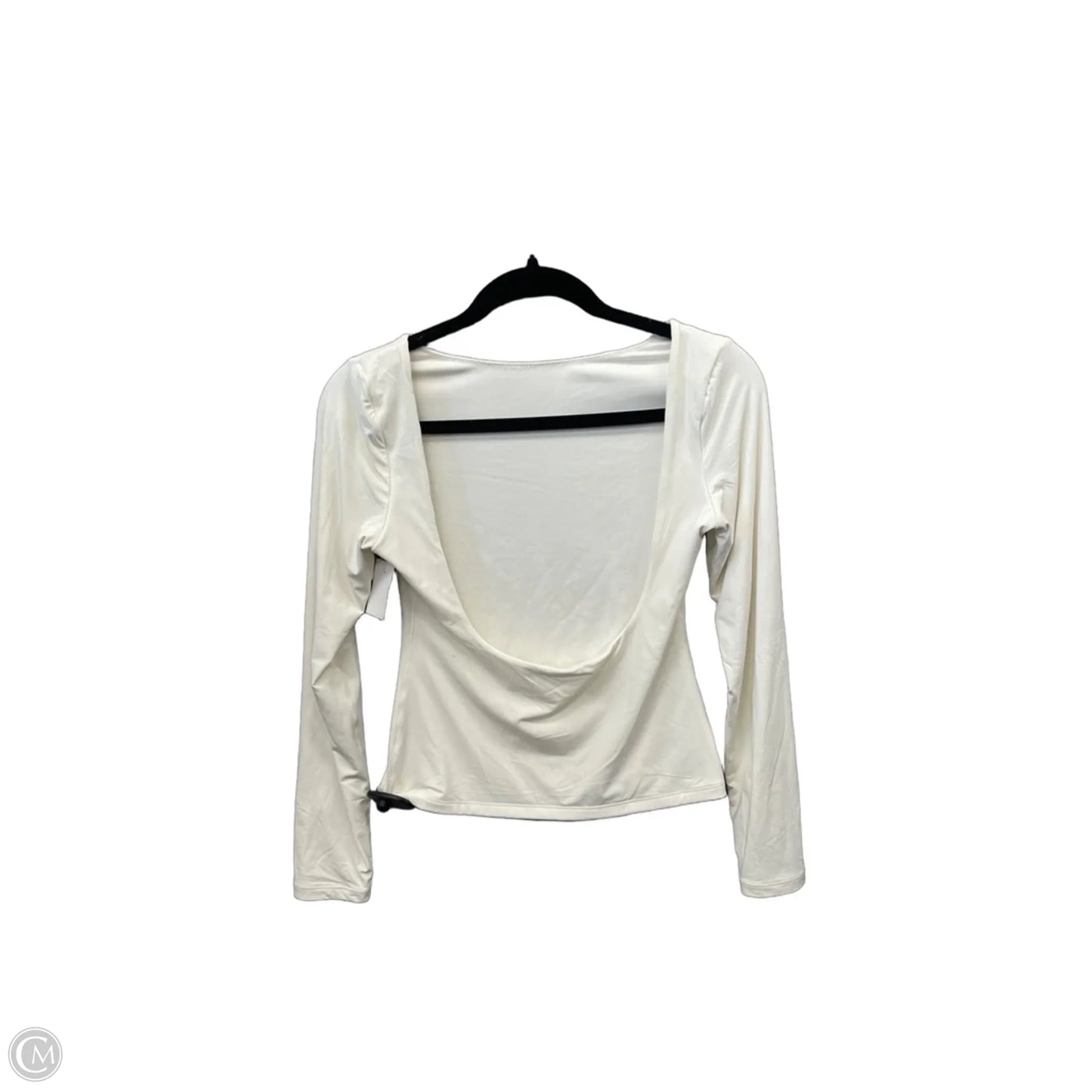 Top Long Sleeve Basic By Clothes Mentor In White, Size: S