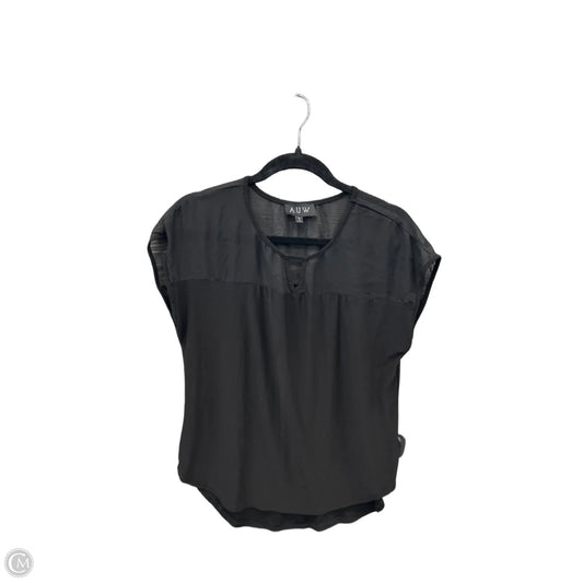 Tunic Short Sleeve By Auw In Black, Size: M