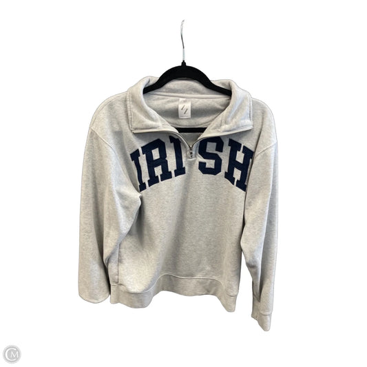 Sweatshirt Collar By Zz In Grey, Size: M