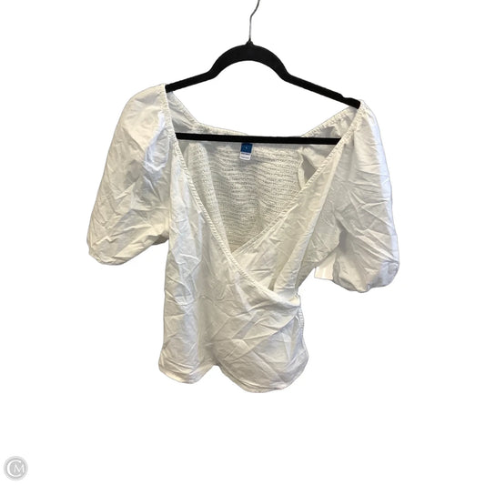 Top Short Sleeve By Old Navy In White, Size: L