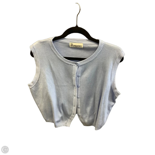 Vest Sweater By No Boundaries In Blue, Size: Xxl