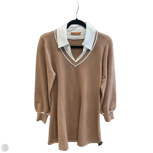 Dress Sweater By Belldini In Brown, Size: L