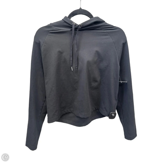 Athletic Top Long Sleeve Hoodie By Mpg In Black, Size: M